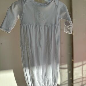 White Baby Gown with Cross Embroidery
